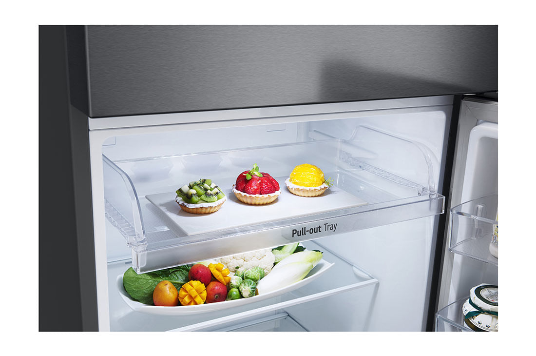 Geladeira LG Frost Free Inverter 395L Duplex Cor Platinum Inox (GN-B392PQD) - 220V