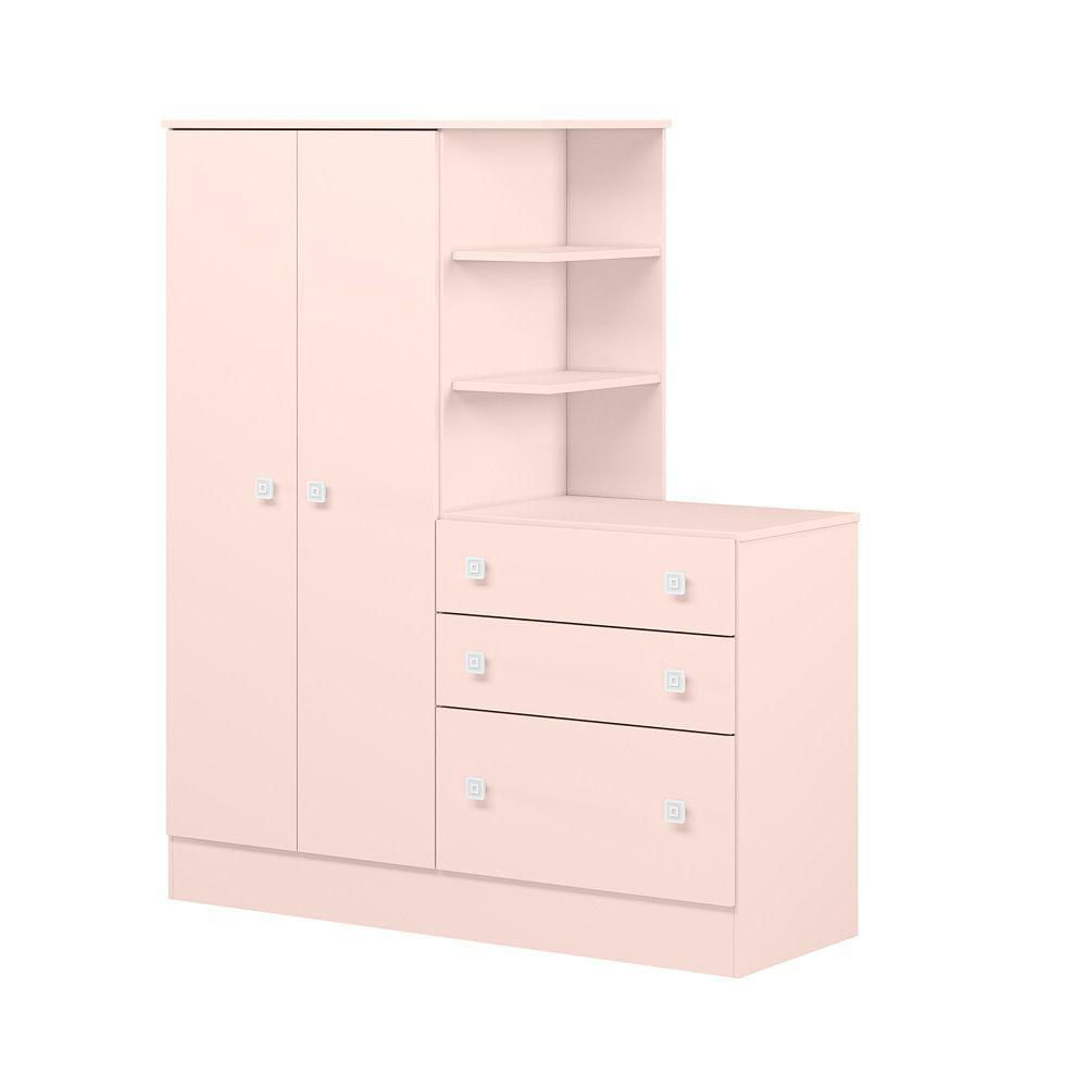 Jogo De Quarto Infantil Gr E Cômoda E Berço 3540 Doce Sonho rosa