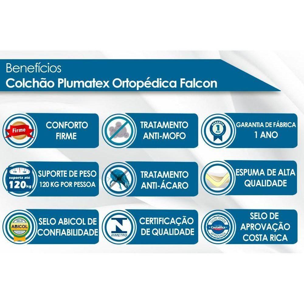 Miniatura Colchão Solteiro Espuma D26 Falcon Firme (88x188x18) - Plumatex
