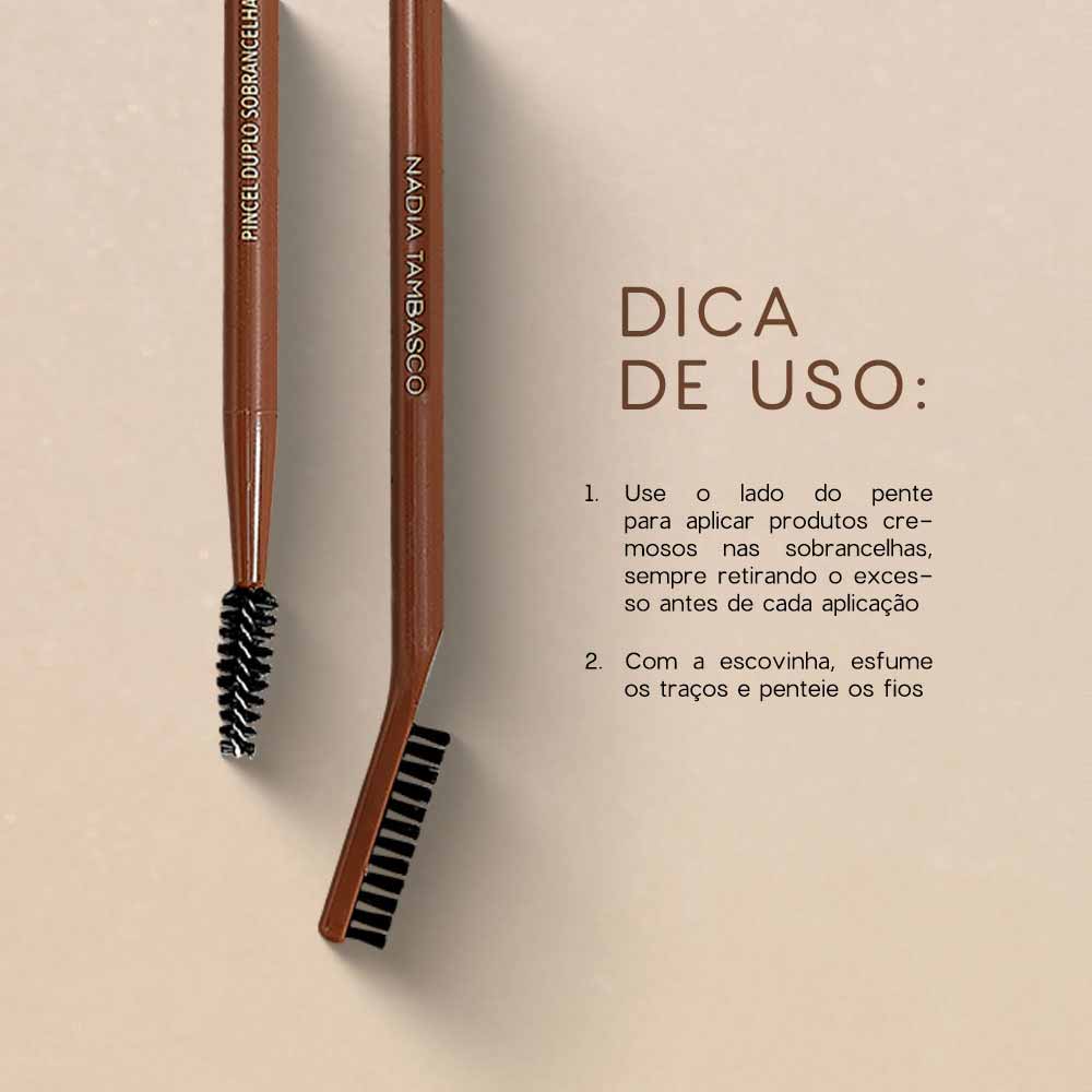 Pincel para Sobrancelhas Nádia Tambasco by Océane - Duo Brow Brush 1Un