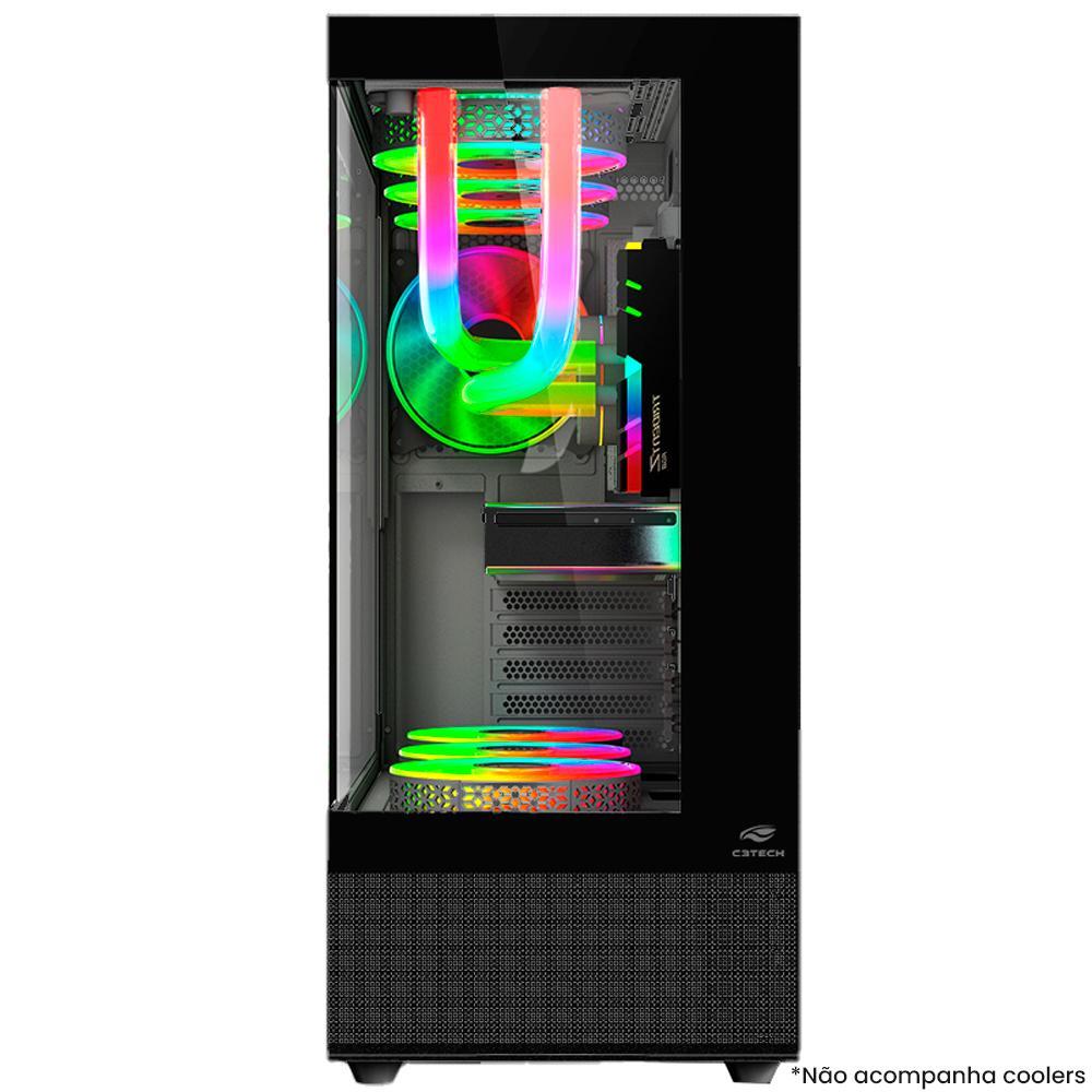 Miniatura Gabinete Gamer C3Tech Mt-G850Bk, Lateral/Frontal Vidro
