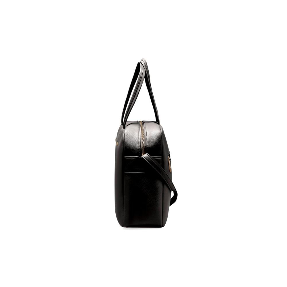 Bolsa Feminina Mini Baú Rebite Preta Preto - P