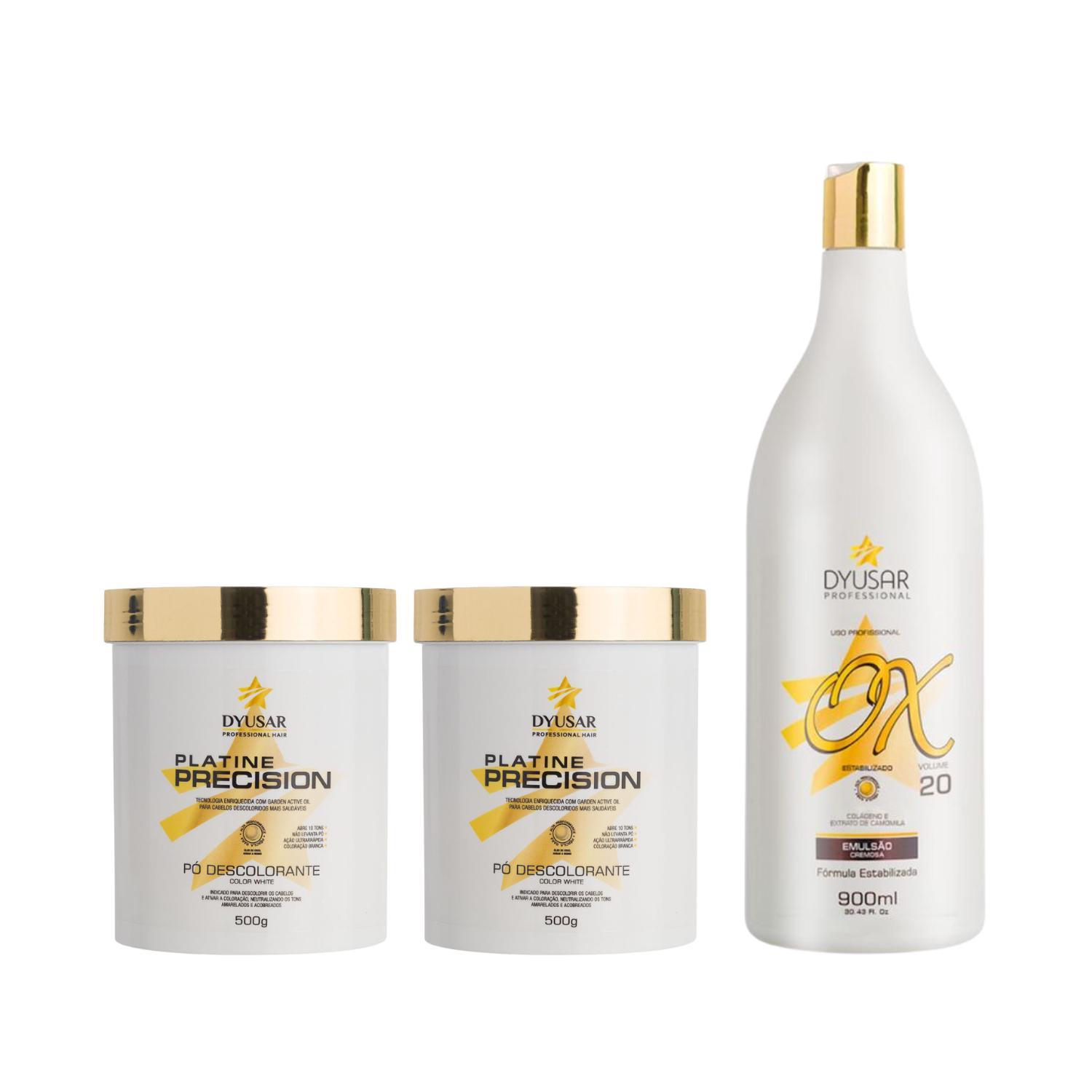 Miniatura Kit 2 Pós Descolorantes White 500G + 01 Ox 20 Volumes 900Ml
