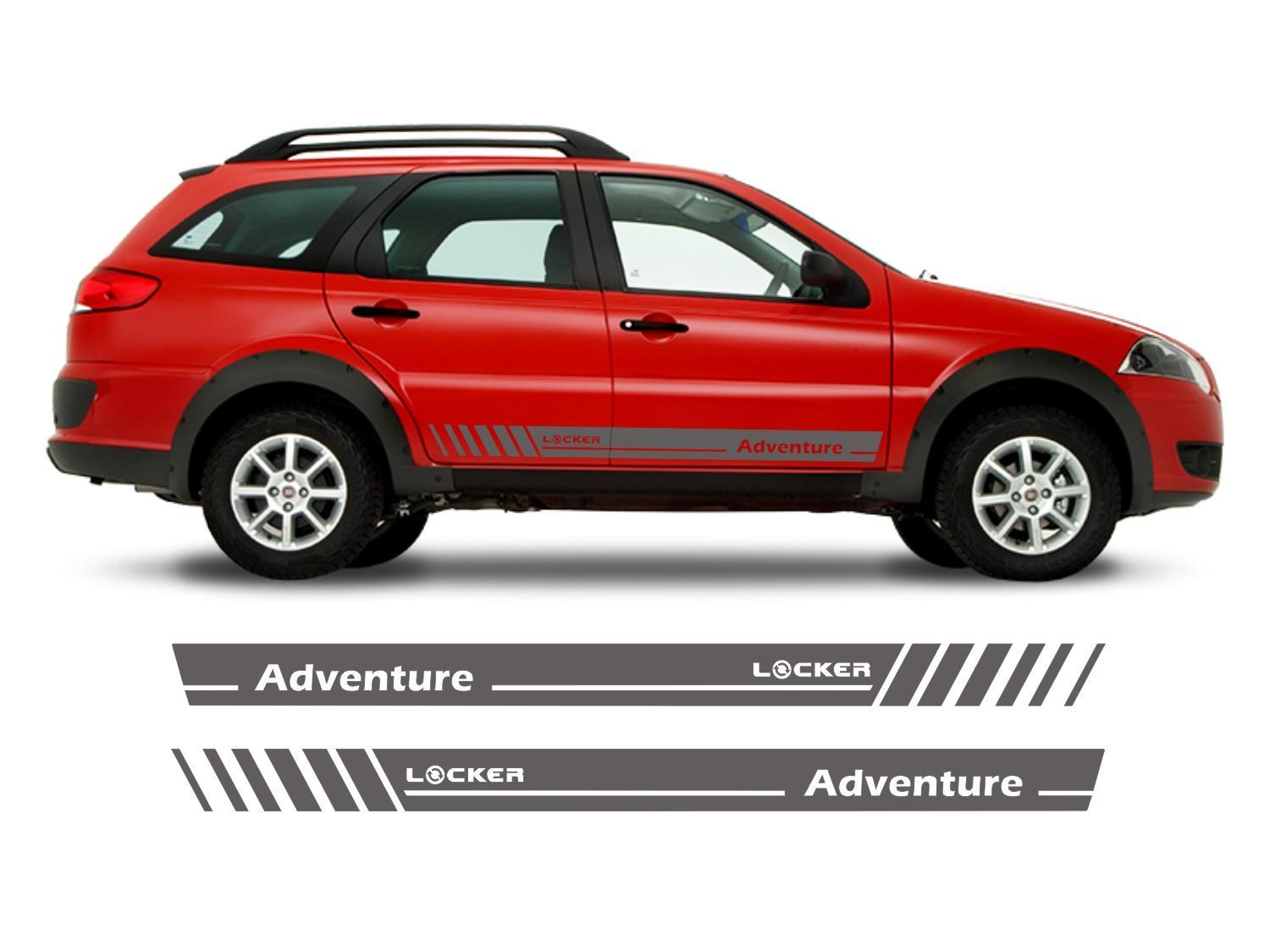 Miniatura Adesivo Lateral Palio Weekend Ad1 Adventure Locker Faixa