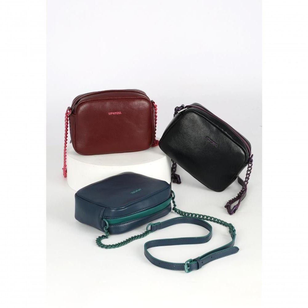 Bolsa Sintetica Transversal Up4you Bordo - Unico Vermelho