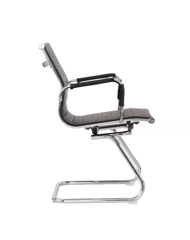 Miniatura Cadeira Escritório Base Fixa Manhattan Couro Preto