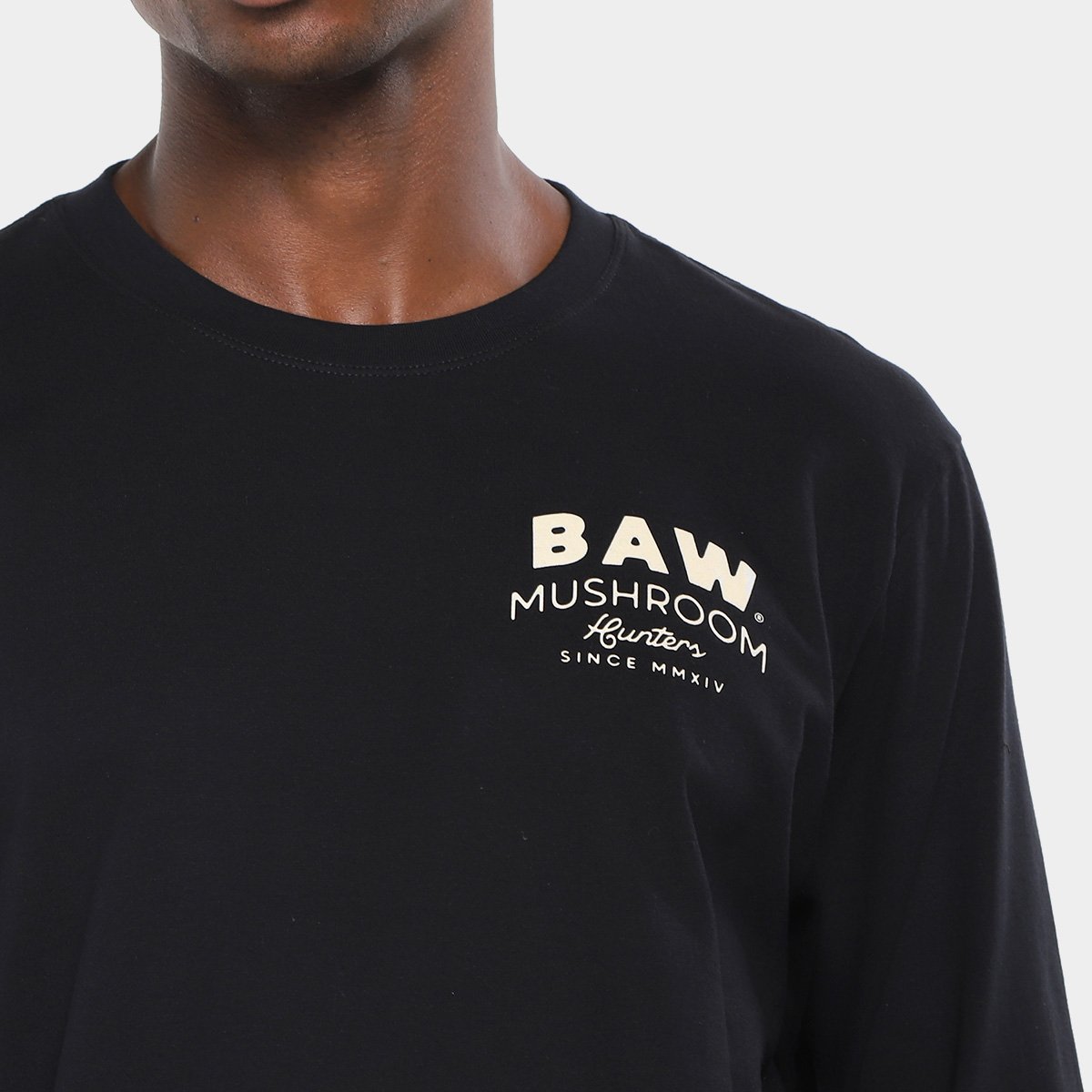 Miniatura Camiseta Manga Longa Baw Clothing Mushroom Hunters Masculina Preto - G
