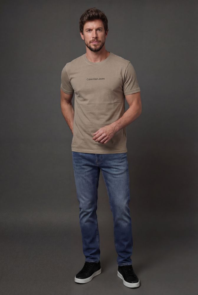 Miniatura Camiseta Manga Curta Calvin Klein Jeans Masculino Logo Est. 1978 - Caqui Claro Camiseta Manga Curta Calvin Klein Jeans Masculino Logo Est. 1978 Caqui Claro g