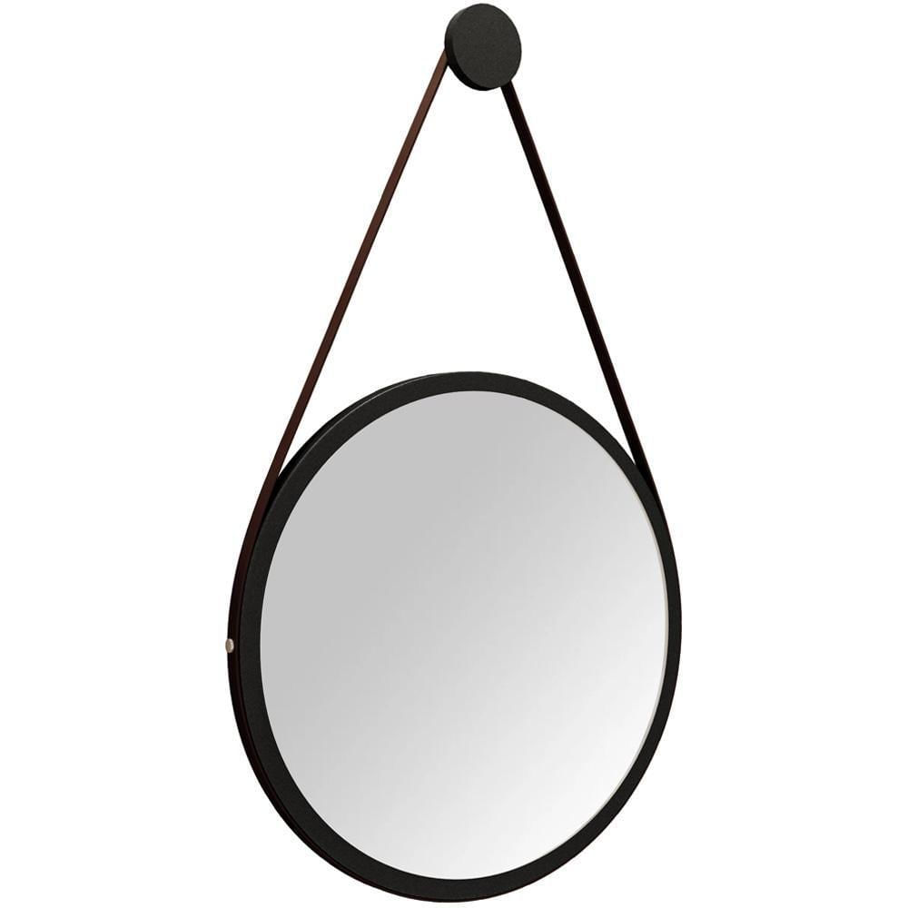 Miniatura Gabinete De Coluna Para Banheiro Branco C/ Espelho 54Cm Preto