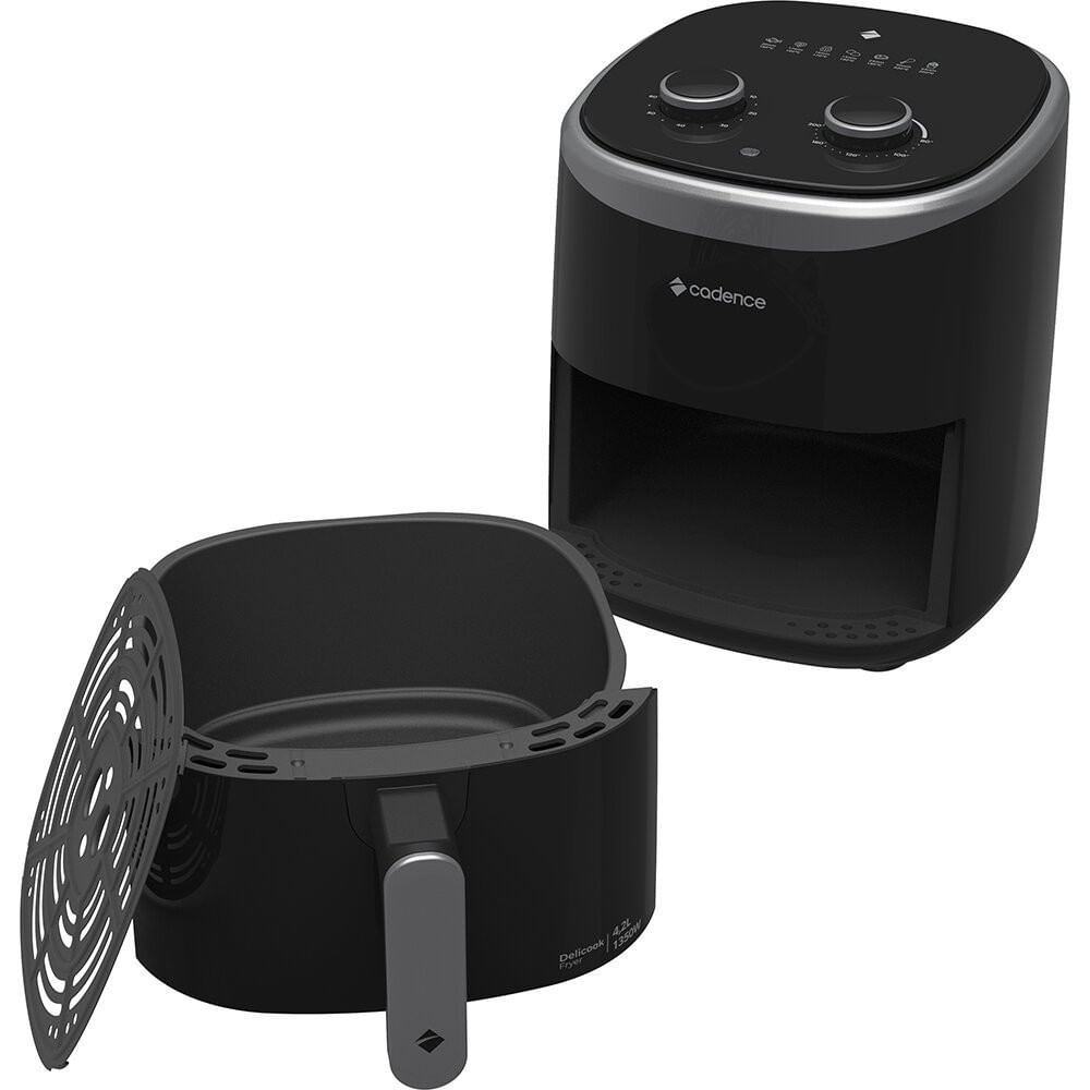Fritadeira Air Fryer 4,2 Litros Cadence Delicook Fryer FRT420 Preto - 110V