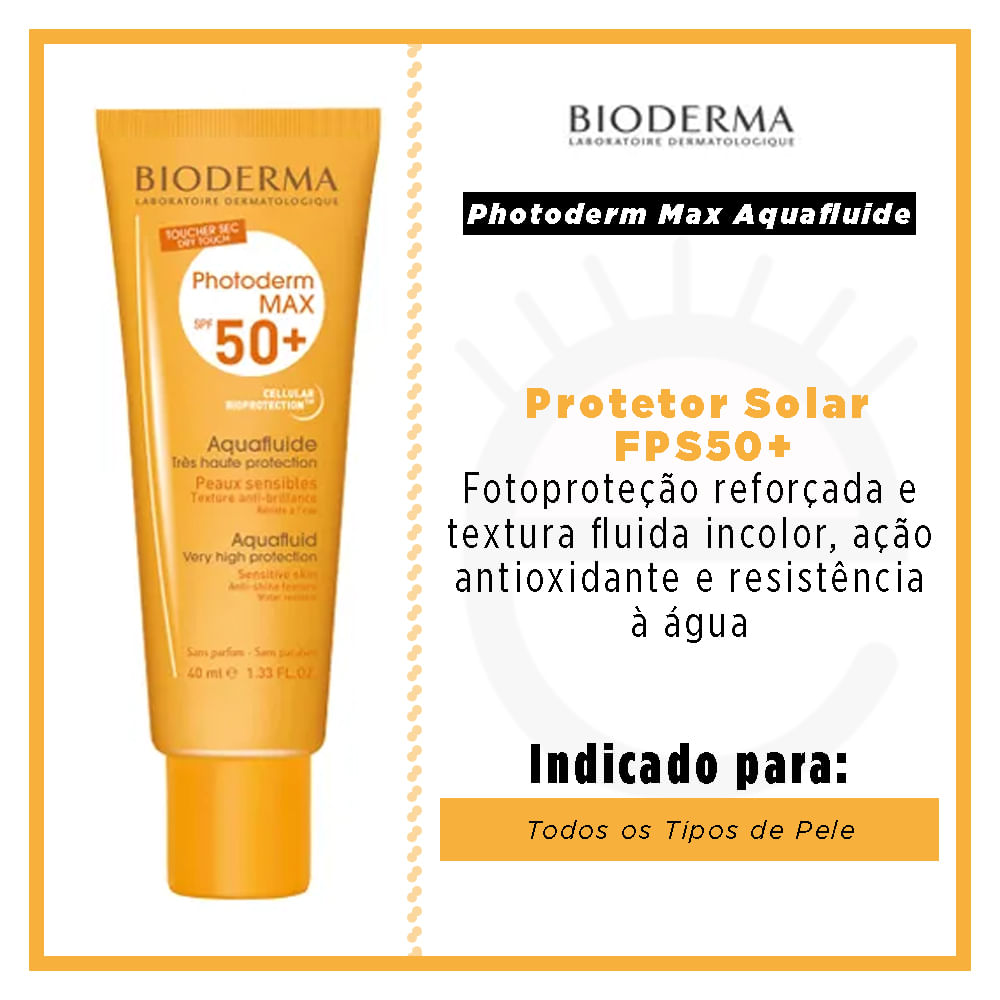 Miniatura Protetor Solar Bioderma - Photoderm Max Aquafluide FPS50+ 40ml