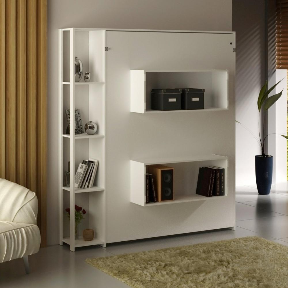 Miniatura Cama Articulada de Casal 4 Prateleiras 2 Nichos 178,5x193cm CM8014 Tecnomobili Branco