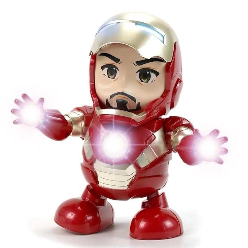 Miniatura Robô Brinquedo Dançante Homem Ferro Herói Dançarino Boneco