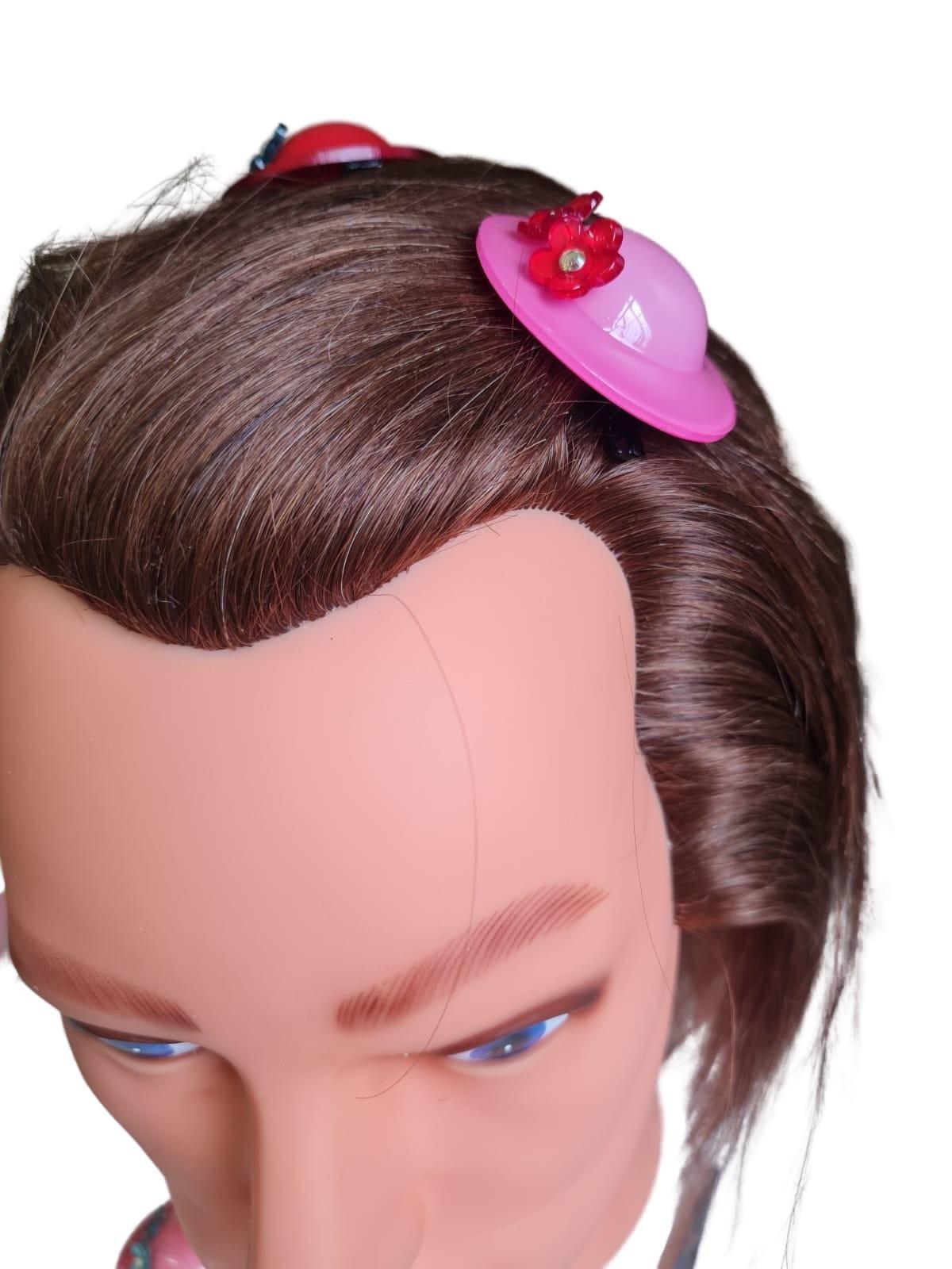 Miniatura Presilha Acessório Cabelo Infantil Formato Chapeuzinho-6Un