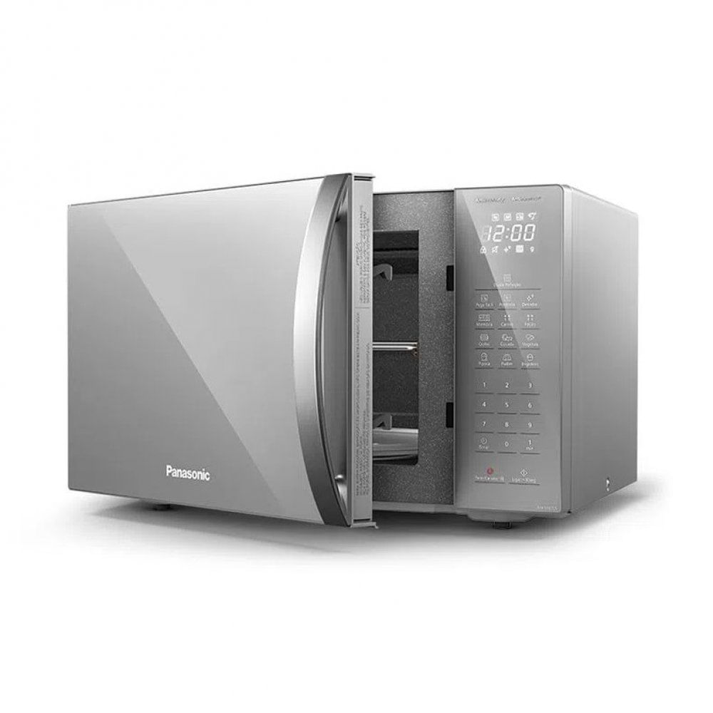 Miniatura Micro-ondas Panasonic NN-ST67 34 L Dupla Refeição, Antibactéria Inox - 110V
