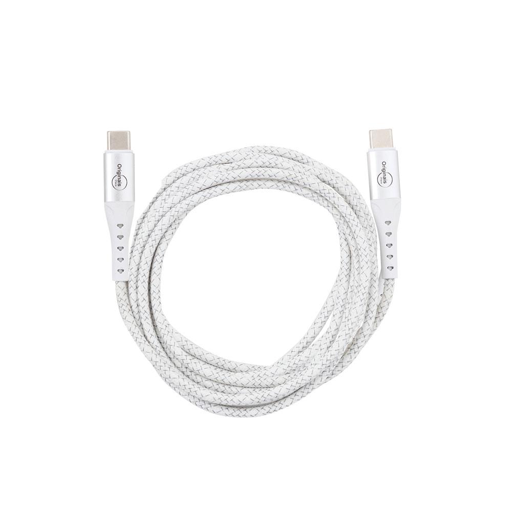 Miniatura Cabo USB-C para USB-C, 3 metros, Originais iPlace, Branco