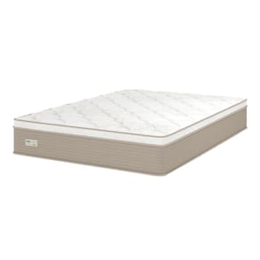 Miniatura Colchão Casal Umaflex Milão com Euro Pillow e Molas Ensacadas 30x138x188 – Bege/Branco