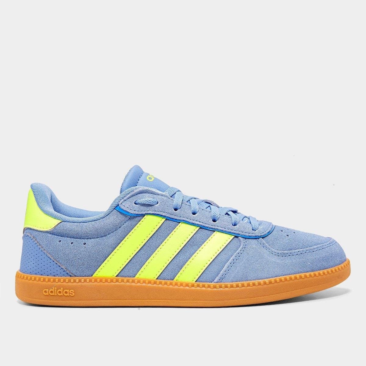 Miniatura Tênis Adidas Breaknet Sleek Suede Feminino Azul - 34