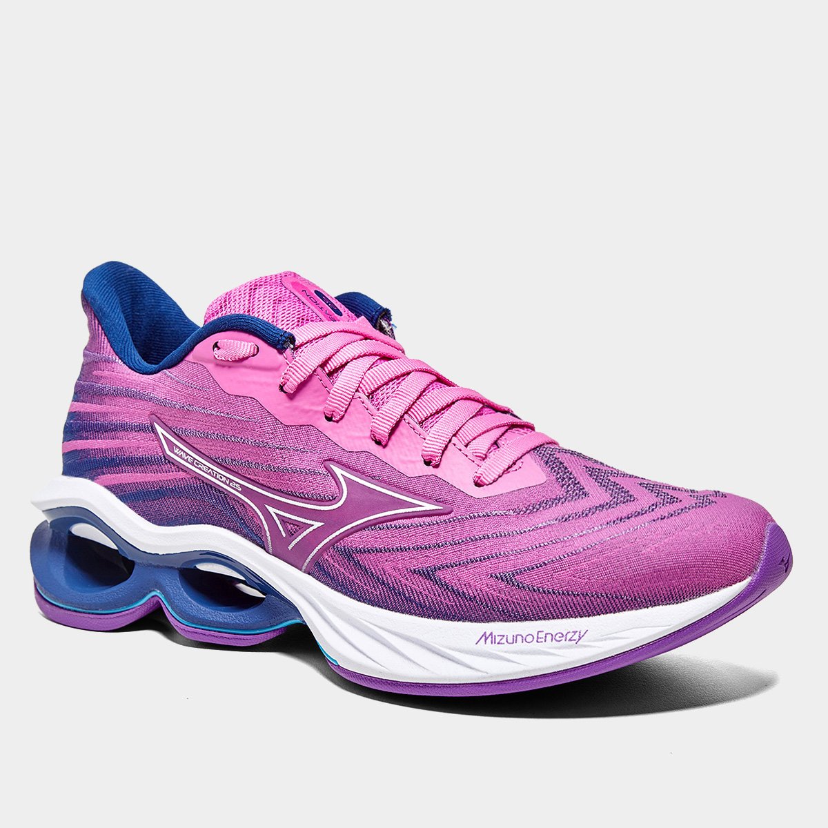 Miniatura Tênis Mizuno W. Creation 25 Feminino Rosa+Marinho - 34