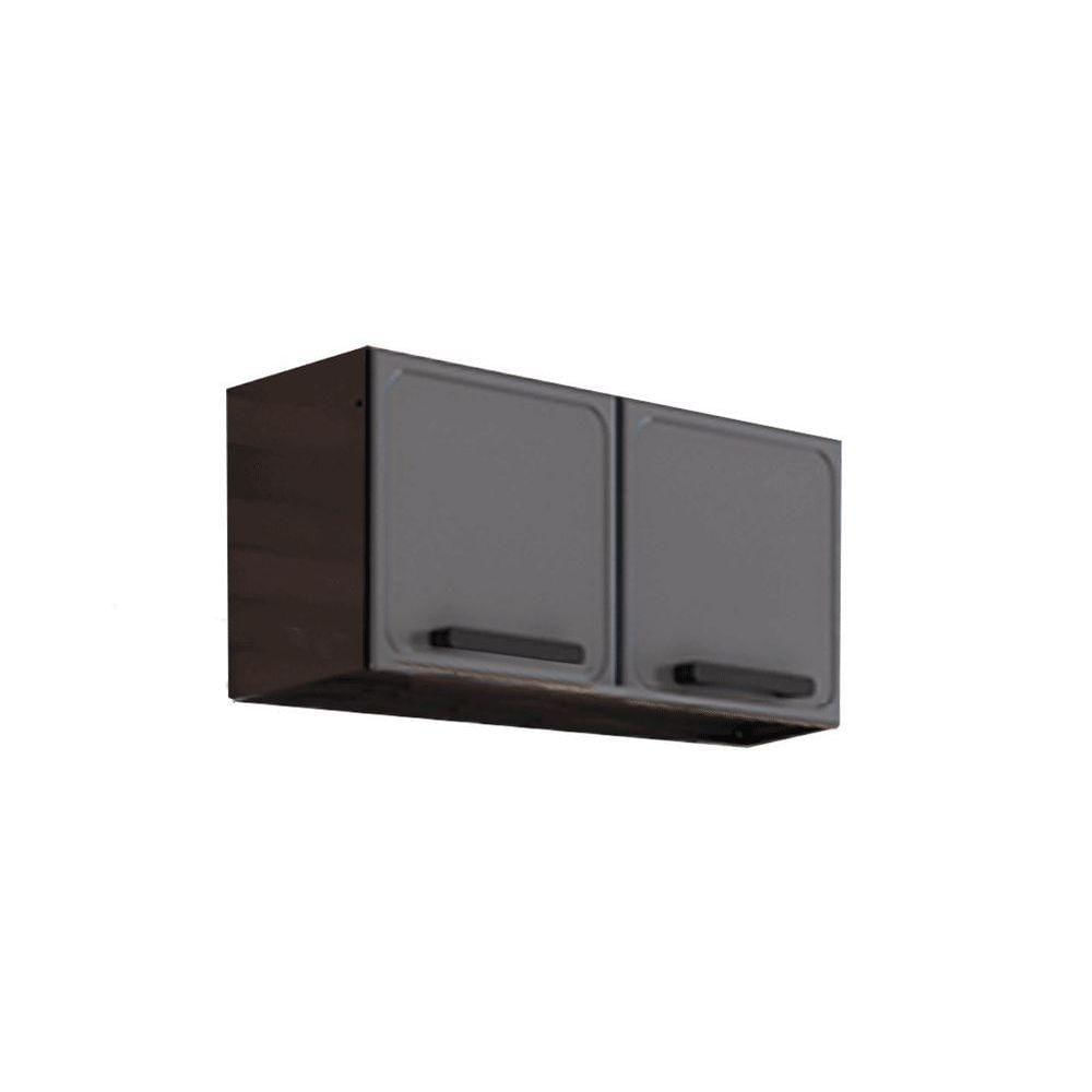 Miniatura Armário De Cozinha Modulado Estilo 7004 2 Portas Cinza-grafite - Bertolini