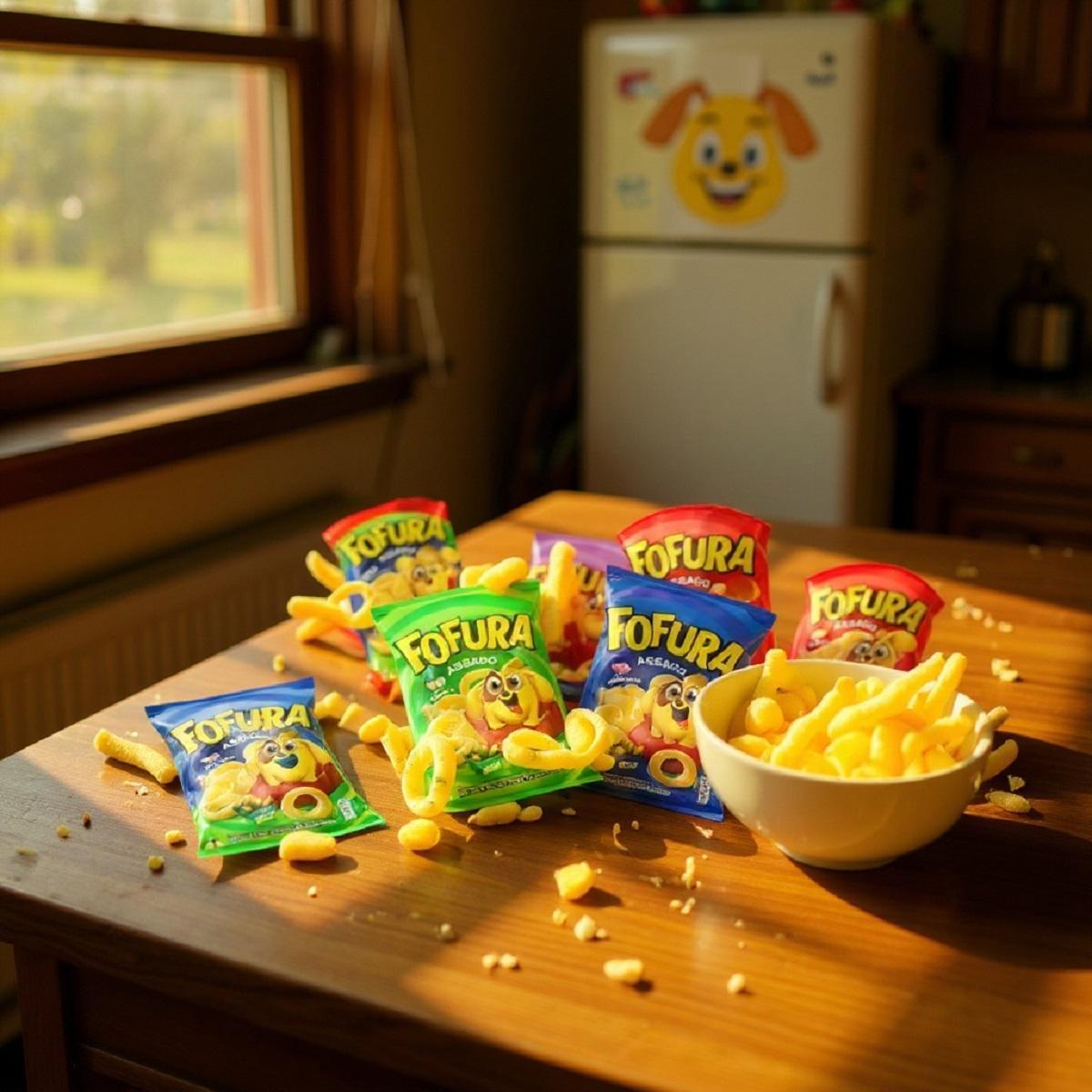 Miniatura Kit 50 Salgadinhos Fofura Sabores Diversos Lanche Escola 60G