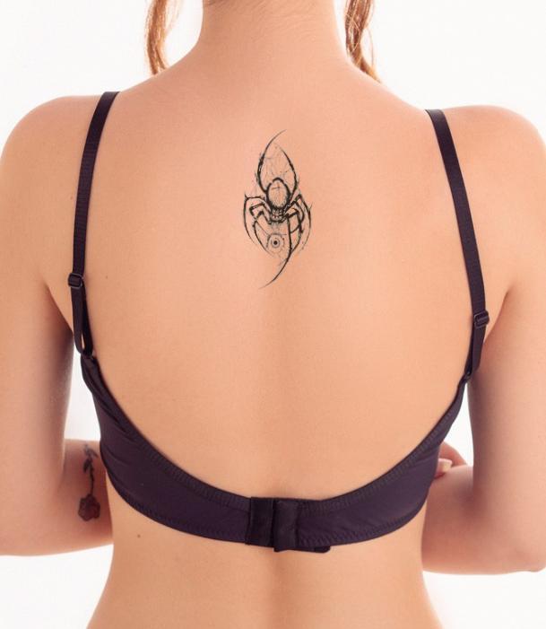 Miniatura Tatuagem Temporária Teia Da Aranha Olhos Horus