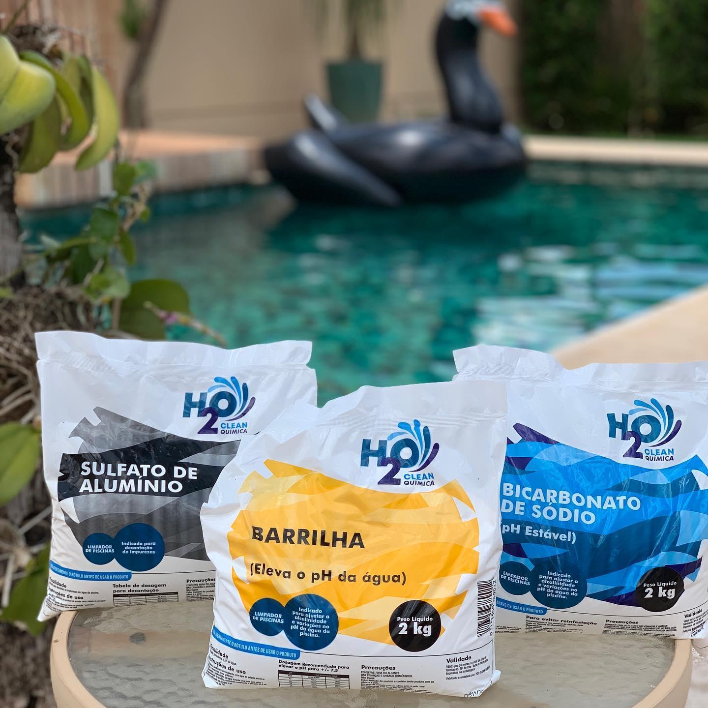 Miniatura Elevador Ph Barrilha Piscina 1 Unidade 2Kg H2O Clean Química
