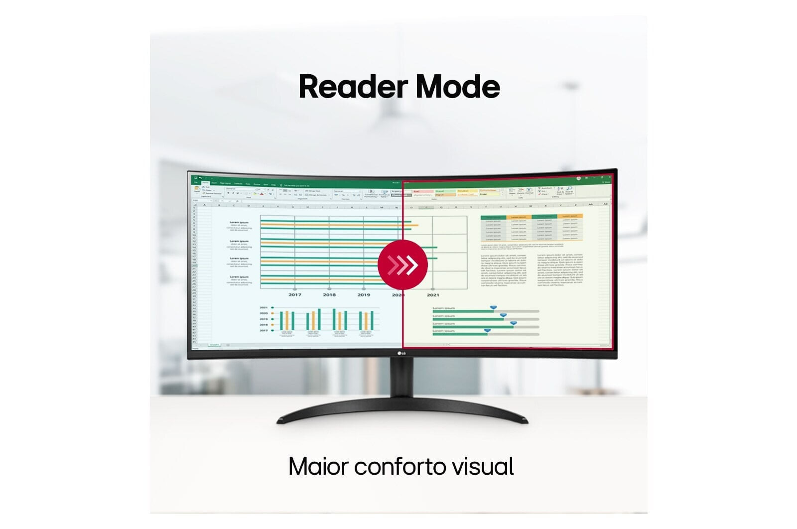 Miniatura Monitor LG UltraWide™️ Curvo – Tela VA de 34”, WQHD 3440 x 1440, 21:9, sRGB 99%, HDR10, PBP, 100Hz, AMD FreeSync™️ - 34WR50QC-B Preto - 34WR50QC-B