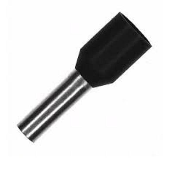 Miniatura Kit 100 Terminais Pino Tubular 1,5mm - Cobre/Nylon - 105°C