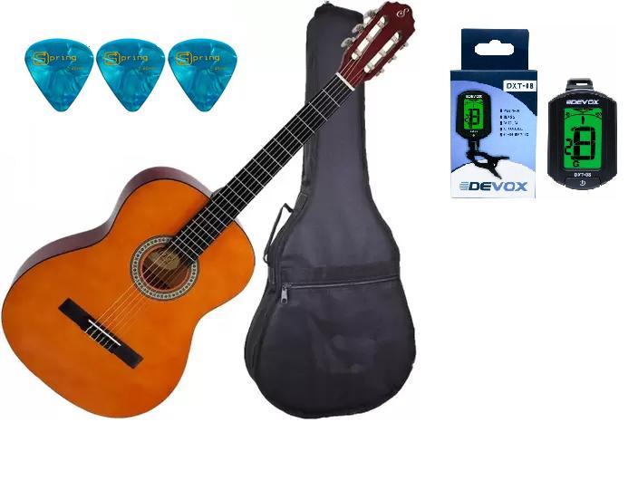Miniatura Violao Giannini Acustico Nylon Start N14 Natural +Kit