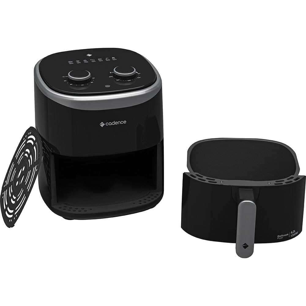 Fritadeira Air Fryer 4,2 Litros Cadence Delicook Fryer FRT420 Preto - 110V