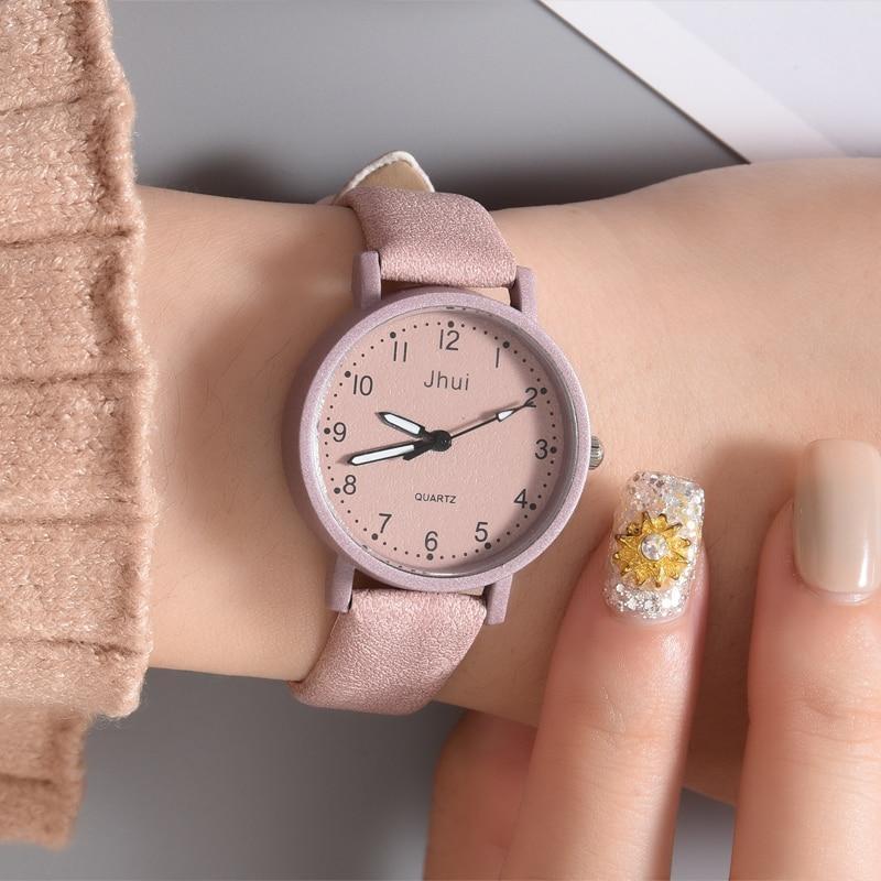 Miniatura Relógio Feminino Rosa Pequeno Delicado Elegante