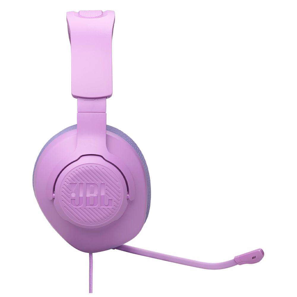 Fone de Ouvido JBL Quantum 100 M2 Headset Gamer Rosa e Lilás Microfone Boom Destacável