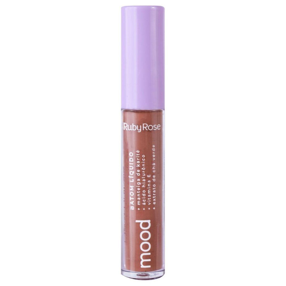 Miniatura Batom Líquido Marrom Interest Gloss Labial Matte Ruby Rose