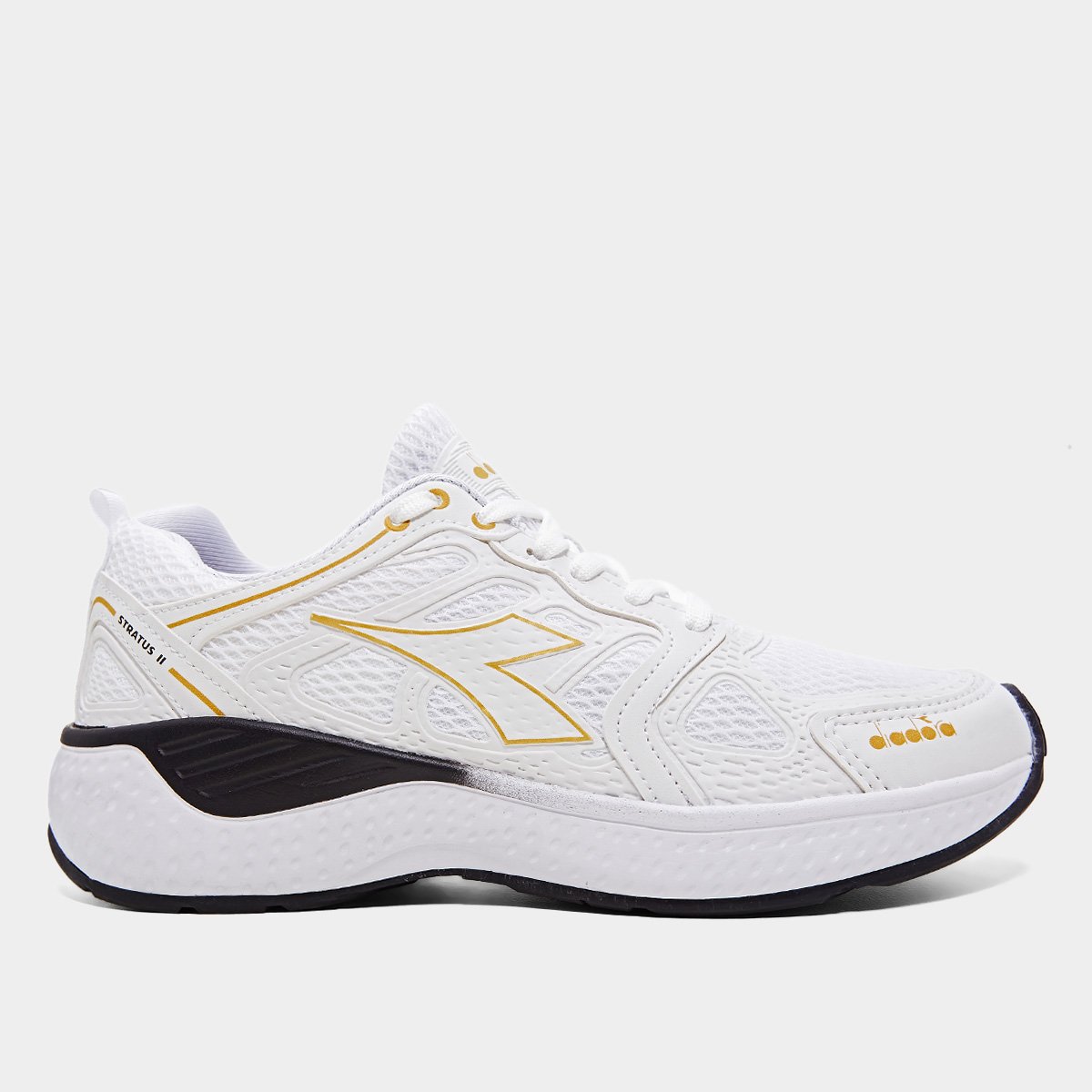 Miniatura Tênis Diadora Stratus II Branco+dourado - 35