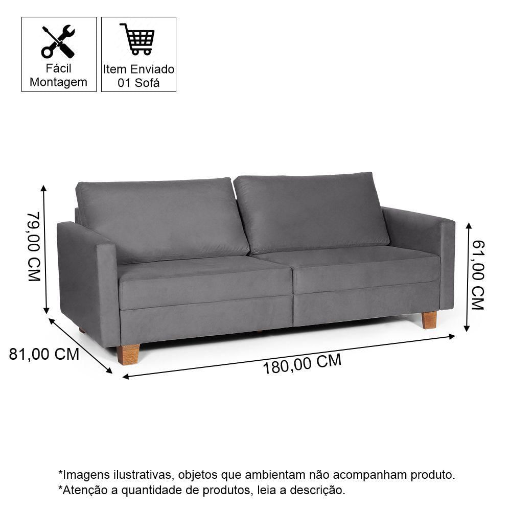 Miniatura Conjunto Sofá 1,80 2 Lugares E Poltrona Plaza Cinza - Straub Web