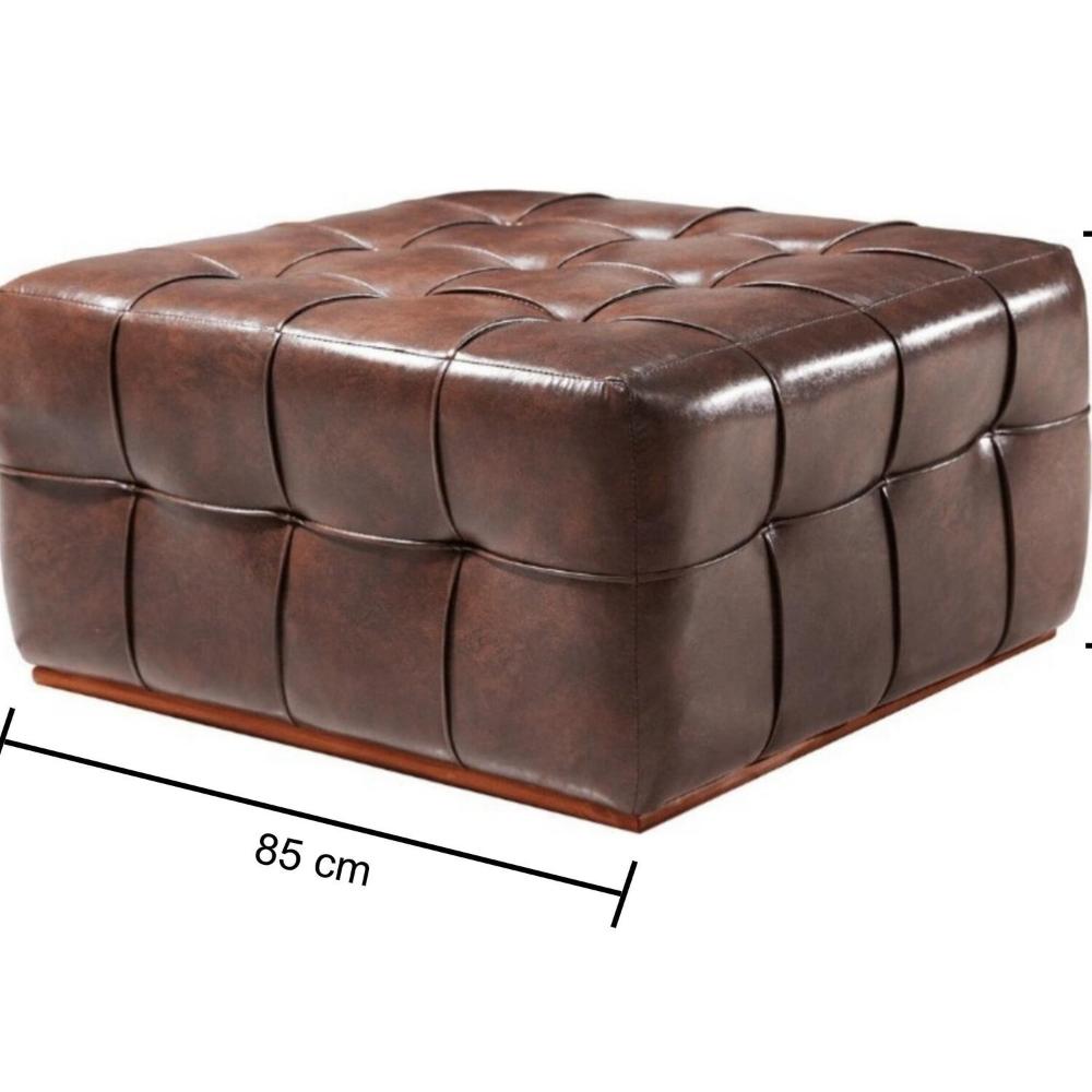Miniatura Puff Decorativo para Sala de Estar San Paollo Marrom