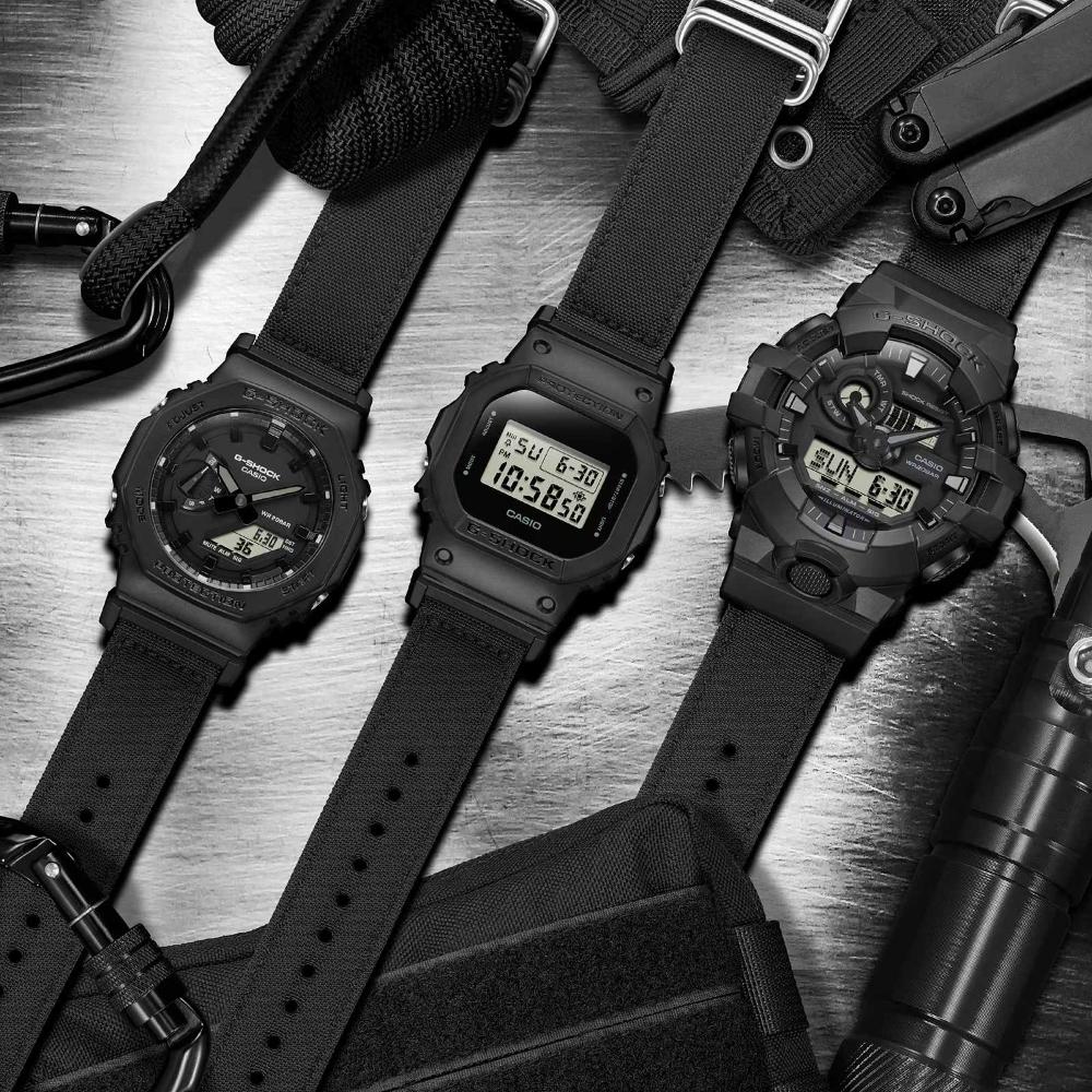 Miniatura Relógio Casio G-Shock DW-5600BCE-1DR Pulseira em Cordura