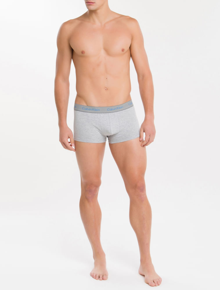 Kit 4 Cuecas Trunk Classic Cintura Baixa Com Elastano Calvin Klein Underwear - Branco + Preto + Mescla Kit 4 Cuecas Trunk Classic Cintura Baixa Com Elastano Calvin Klein Underwear Branco + Preto + Mescla l