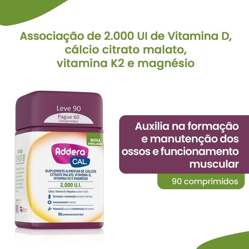 Miniatura Addera Cal 2.000UI 90 Comprimidos Revestidos