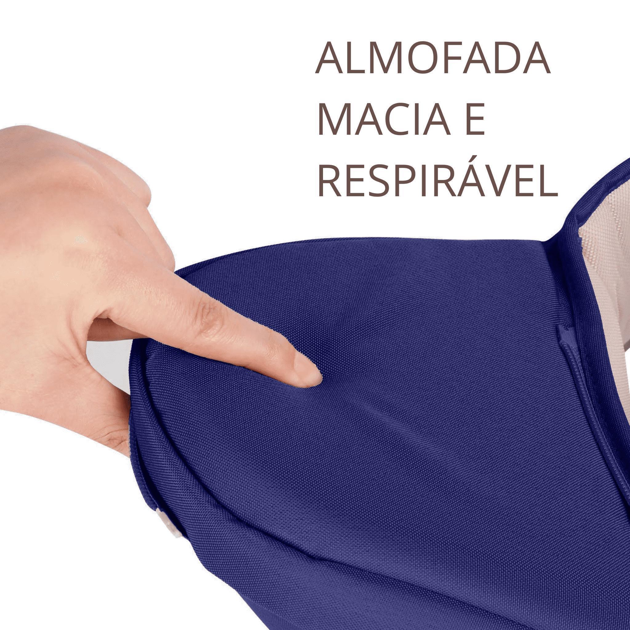 Canguru Ergonômico 12 Posições Bebê Com Assento 3 Em 1 Azul