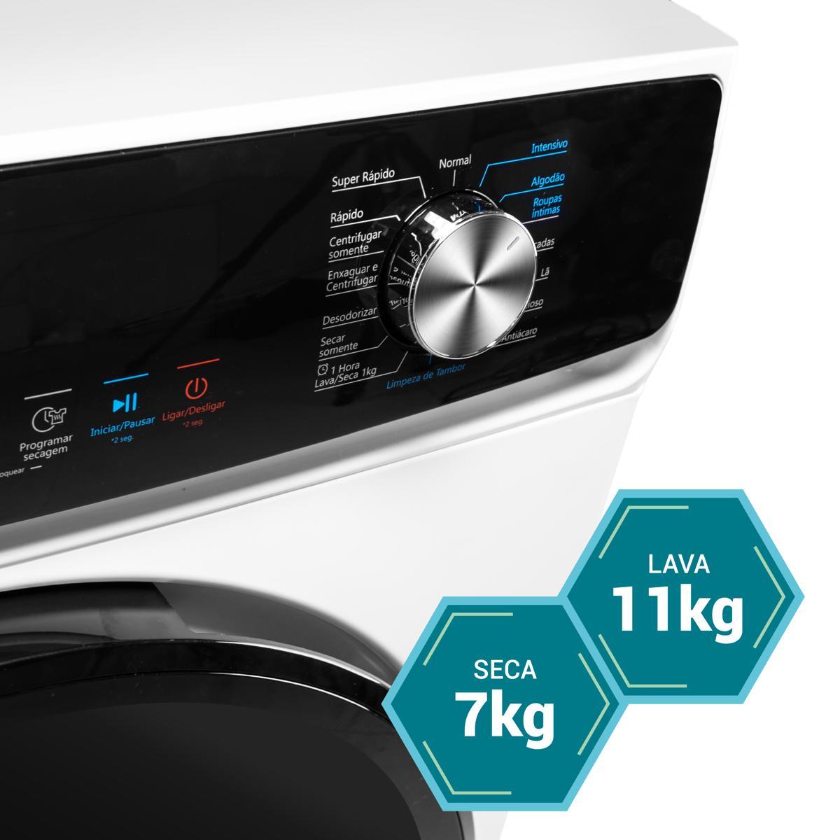 Lava e Seca 11Kg Philco Inverter Plus 16 Programas PLS10B 127V