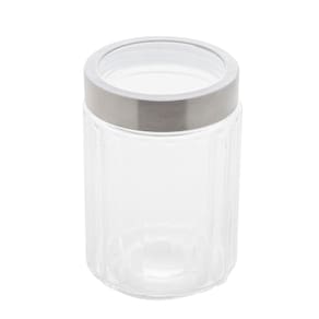 Miniatura Porta Mantimento de Vidro Lyor Sydney com Tampa de Aço Inox e Acrílico - 1,2 litros PORTA MANTIMENTO VIDRO COM TAMPA INOX 1,2L LYOR