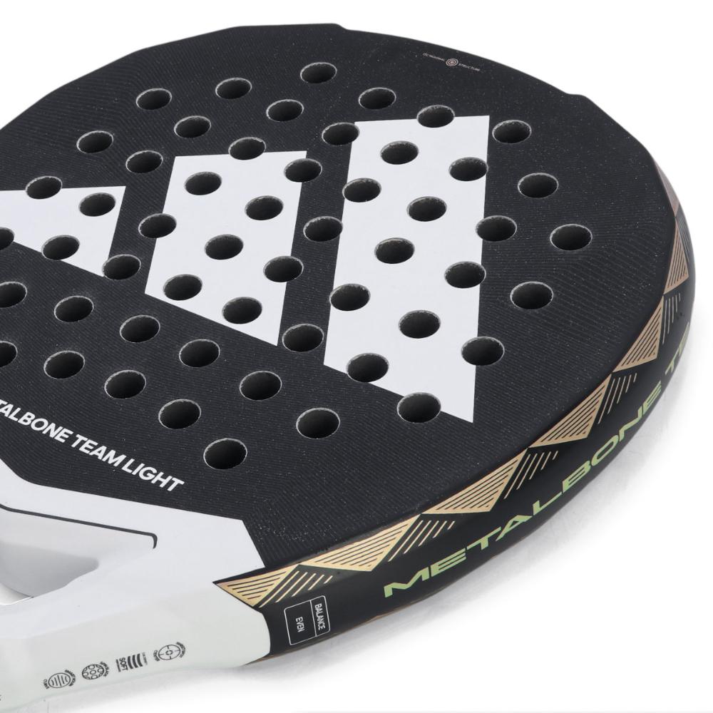 Miniatura Raquete De Padel Adidas Metalbone Team Light 3.4 Preta Branca e Dourada