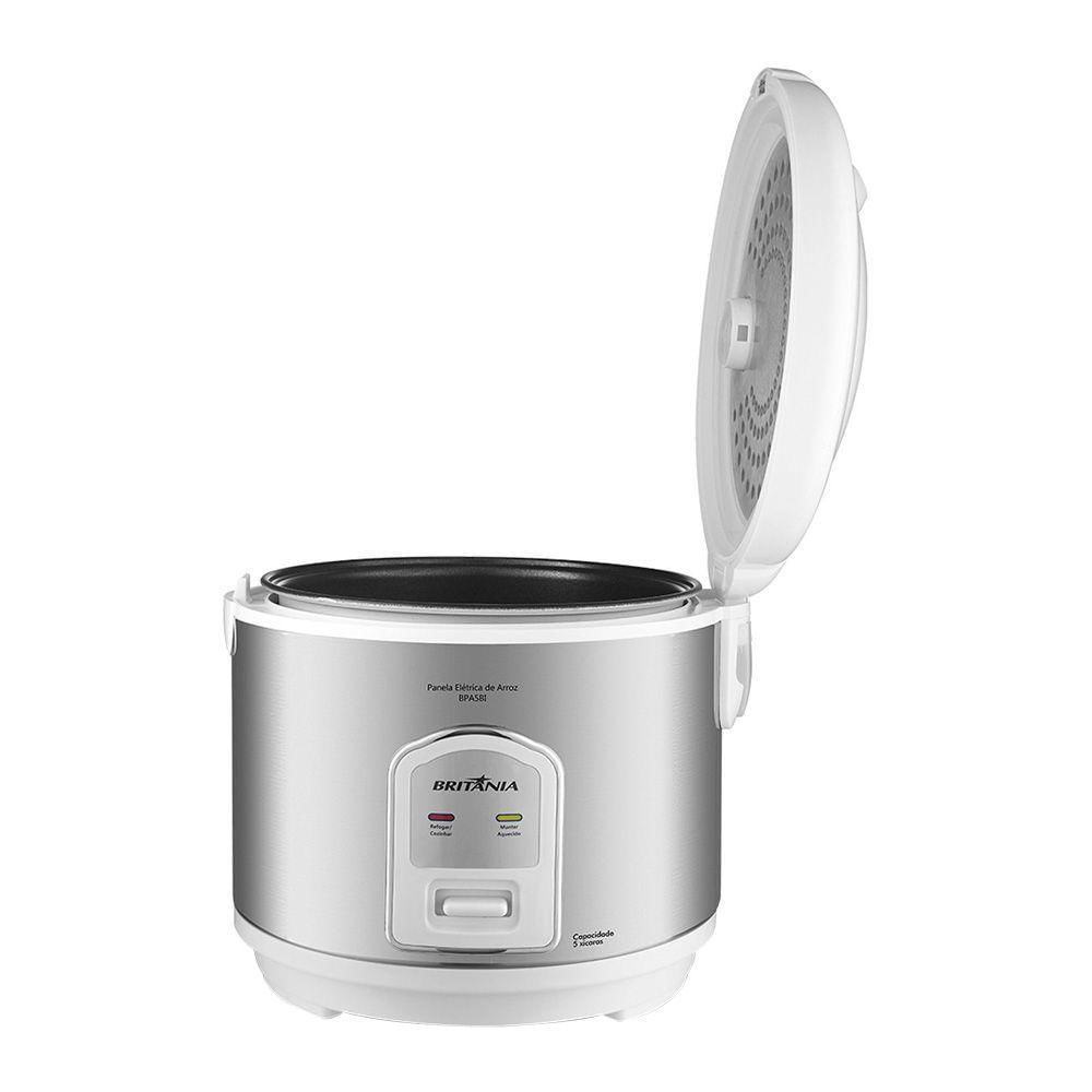 Miniatura Panela Elétrica De Arroz Britânia Bpa5bi Inox - Branca 127v