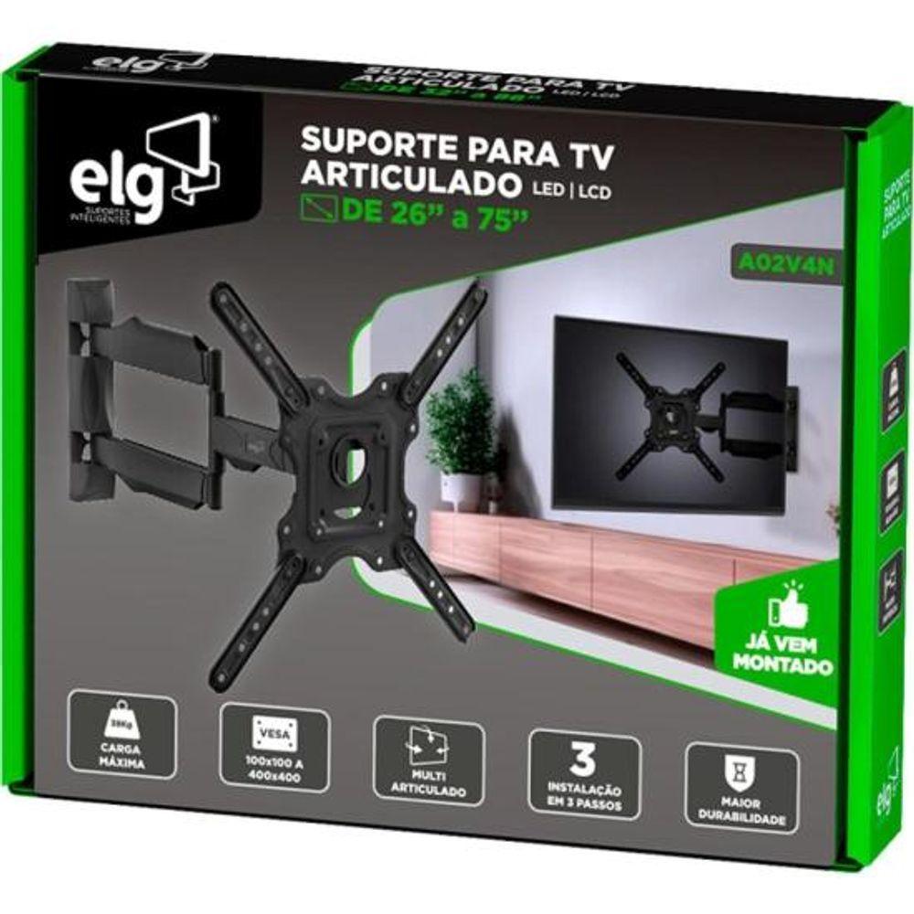 Miniatura Suporte Articulado Para Tv 26"-75" A02v4n Elg [f002]