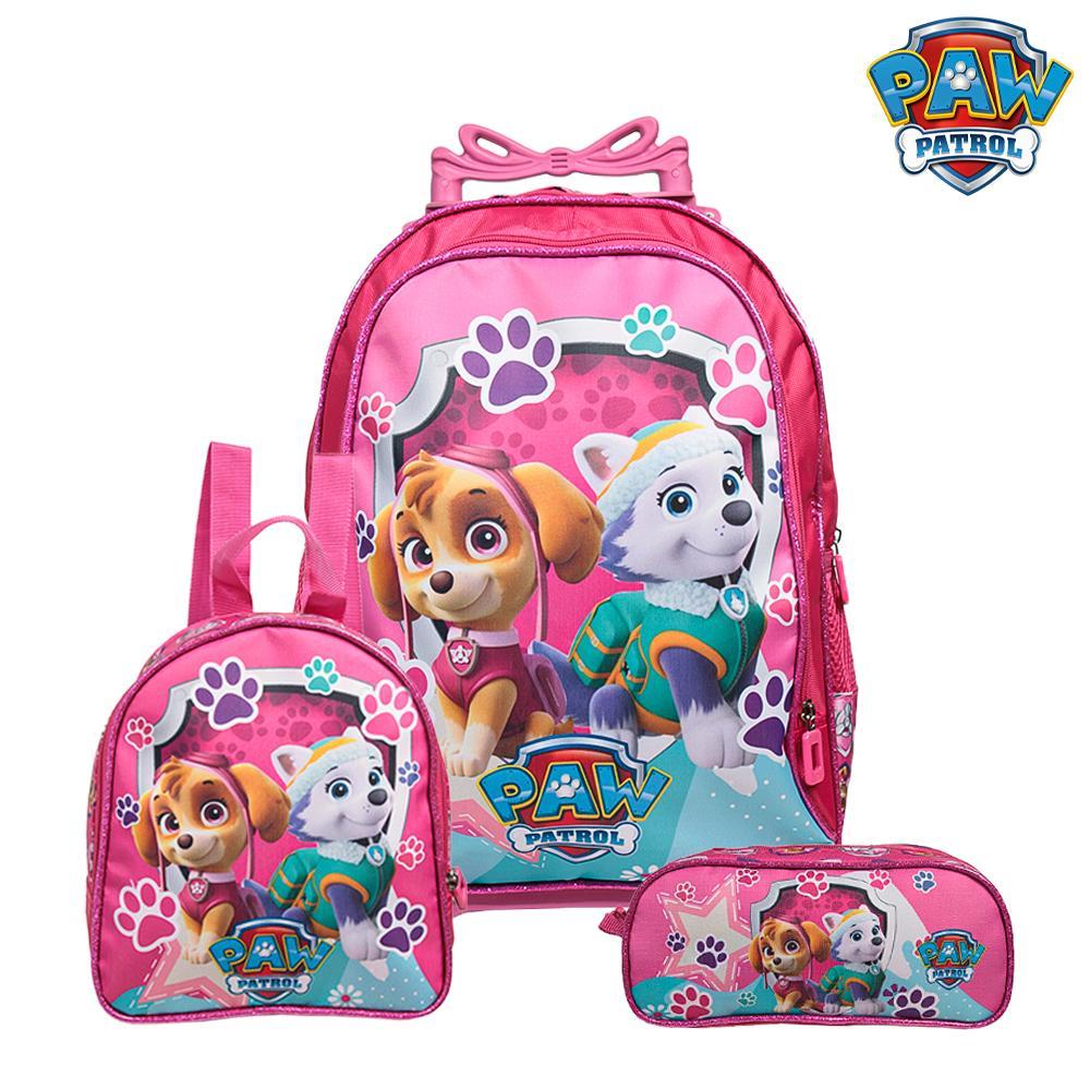 Miniatura Kit Mochila Escolar Infantil Skye Patrulha Canina Rodinha