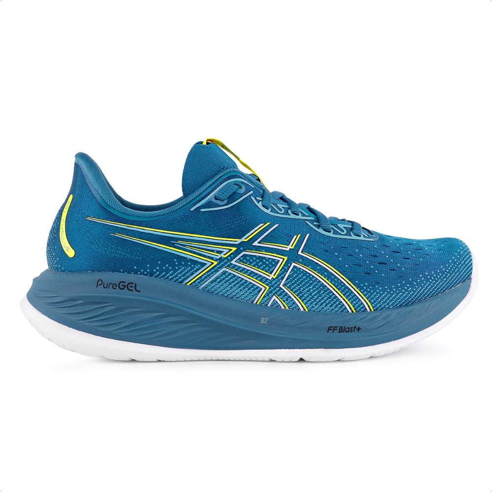 Miniatura Tênis Asics Gel Cumulus 26 Masculino Azul / Amarelo - 38