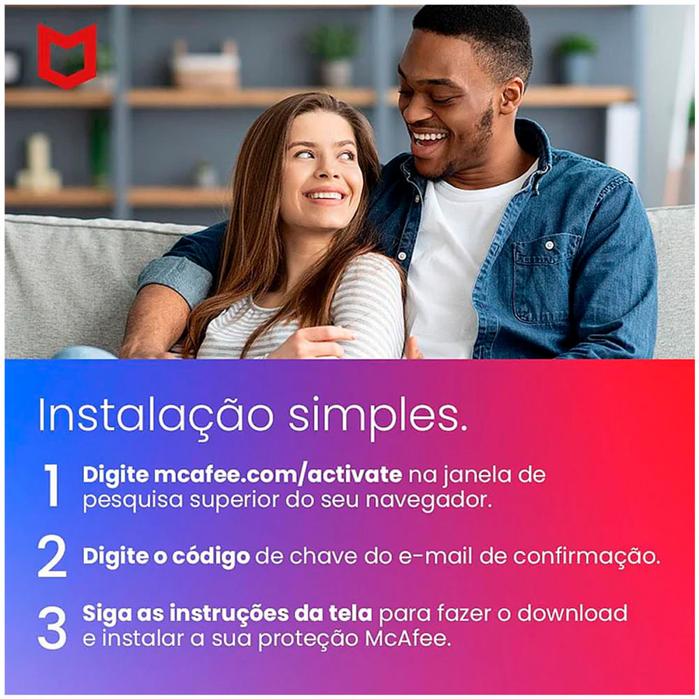 Miniatura Licença McAfee Antivirus - MACF0001-BOX Vermelho - 03 meses - Licença McAfee Antivirus - MA. - Garantia do Fabricante