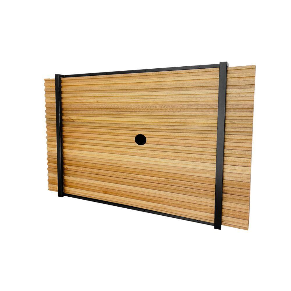 Miniatura Painel Para Tv Até 65 Polegadas Ripado Becca Estilo Industrial 180 X 90cm Marrom